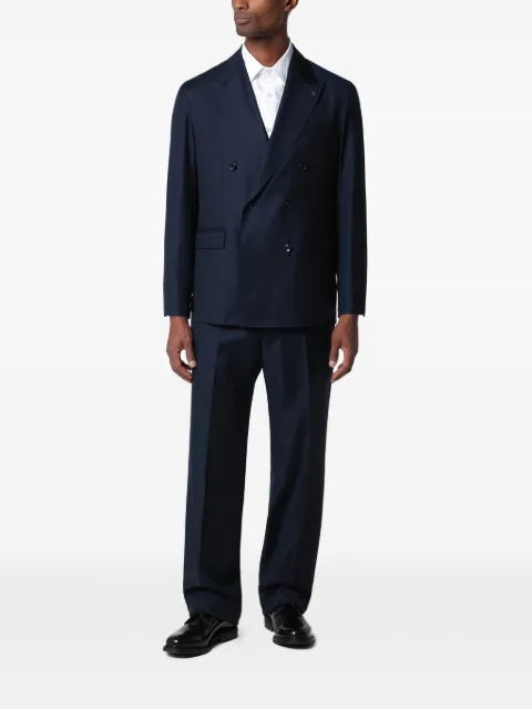 Tagliatore brooch-detail double-breasted suit
