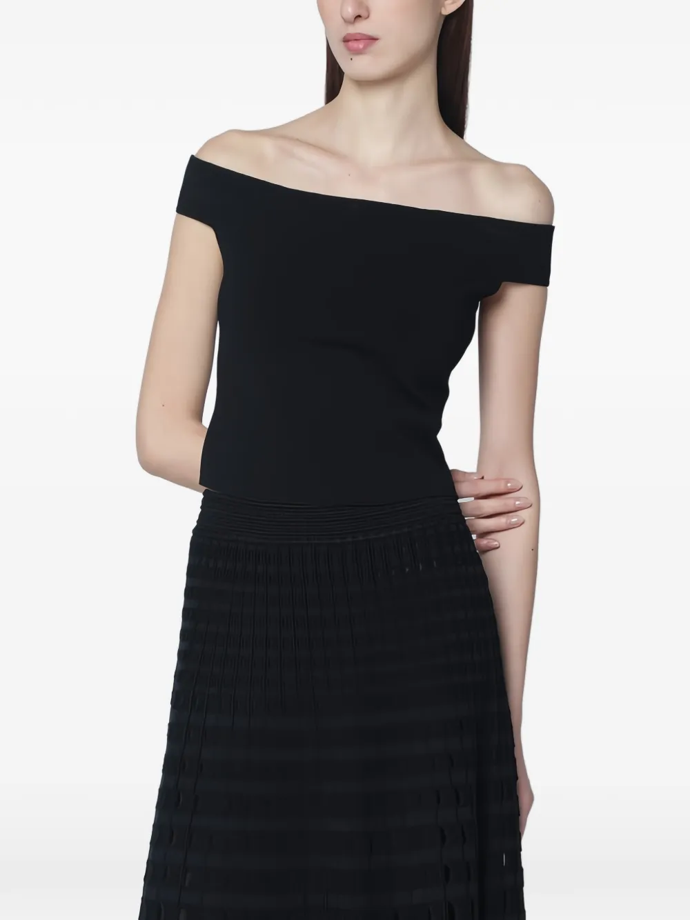 Simkhai Top Dalton con spalle scoperte - Nero