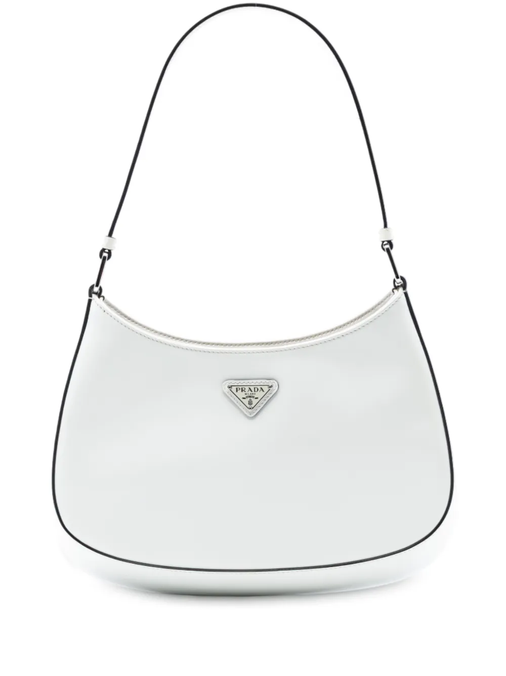 Prada Pre-Owned 2000-2013 Brushed Leather Cleo shoulder bag - Bianco