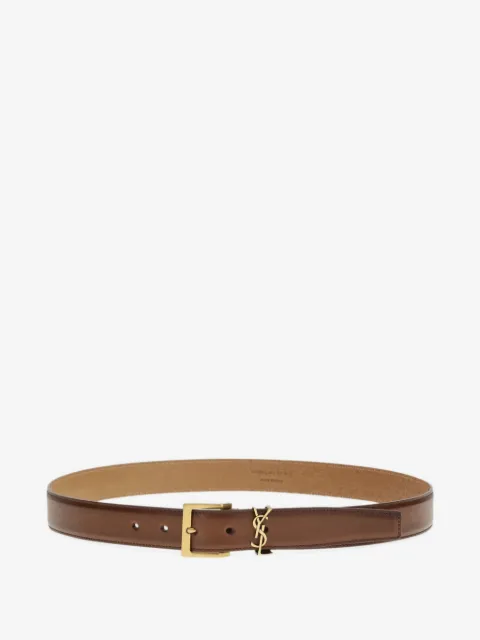 Saint Laurent Cassandre leather belt