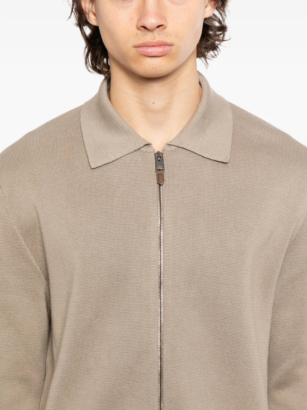 Canali Jack met kraag Beige