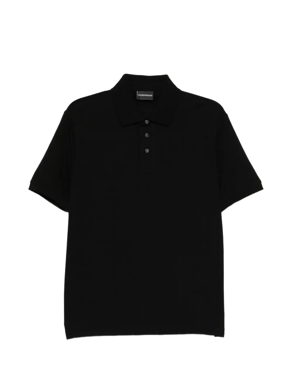 Emporio Armani cotton jersey polo shirt – Black