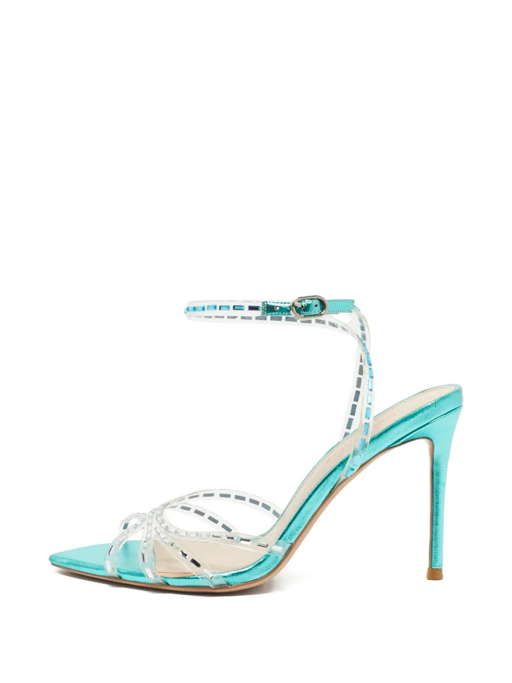 Jéssamiro Riemensandalen mit Kristallen - Weiß