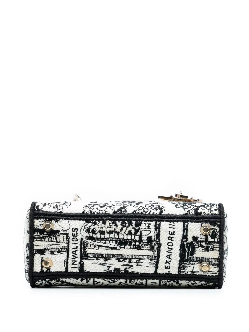 2023 Mini Embroidered Canvas Plan De Paris Lady D Lite Satchel