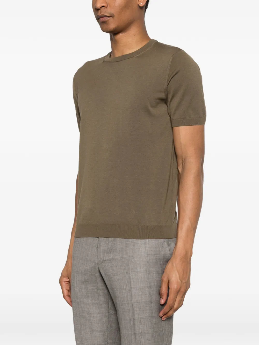 Drumohr T-shirt met ronde hals Groen