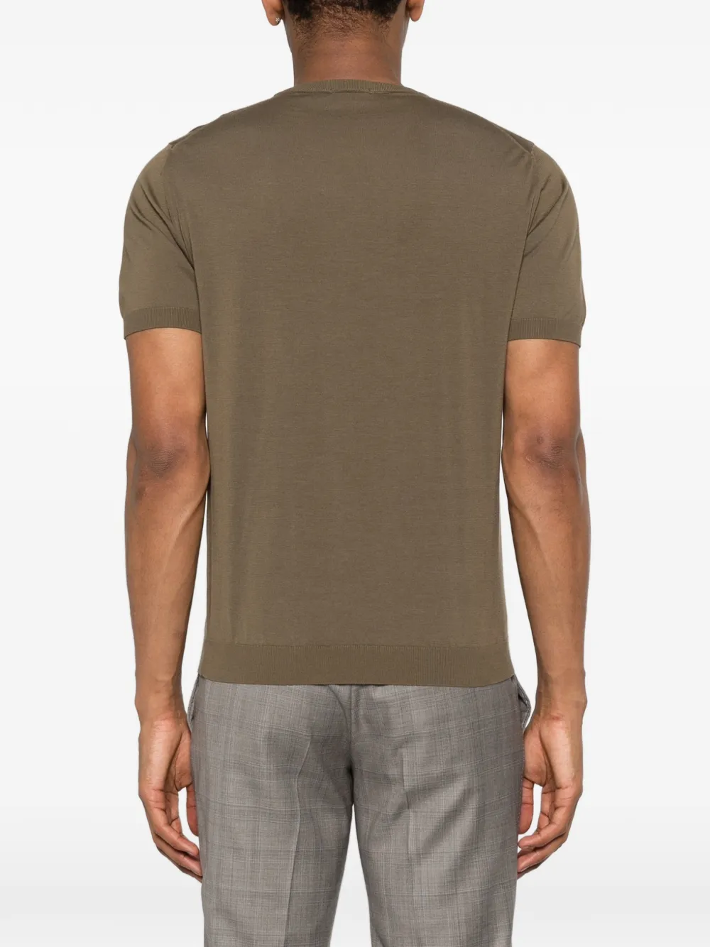 Drumohr T-shirt met ronde hals Groen