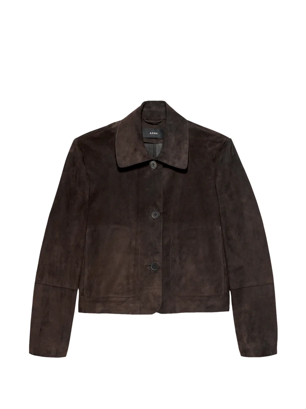 Arma Emy collared pocket jacket - Marrone