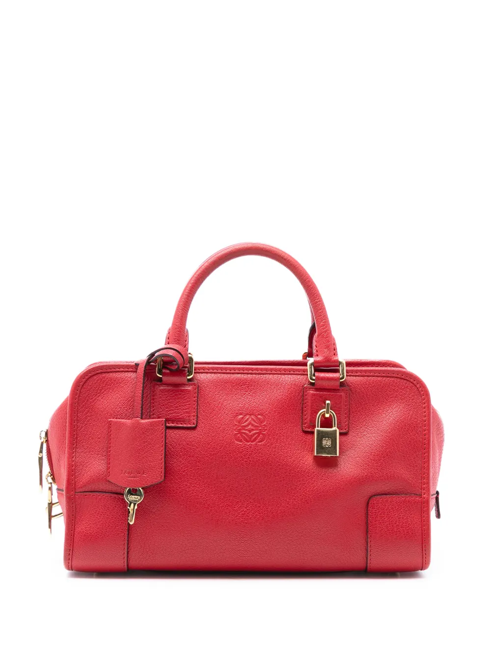 Loewe Pre-Owned 2013 Goatskin Amazona 28 satchel - Rosso