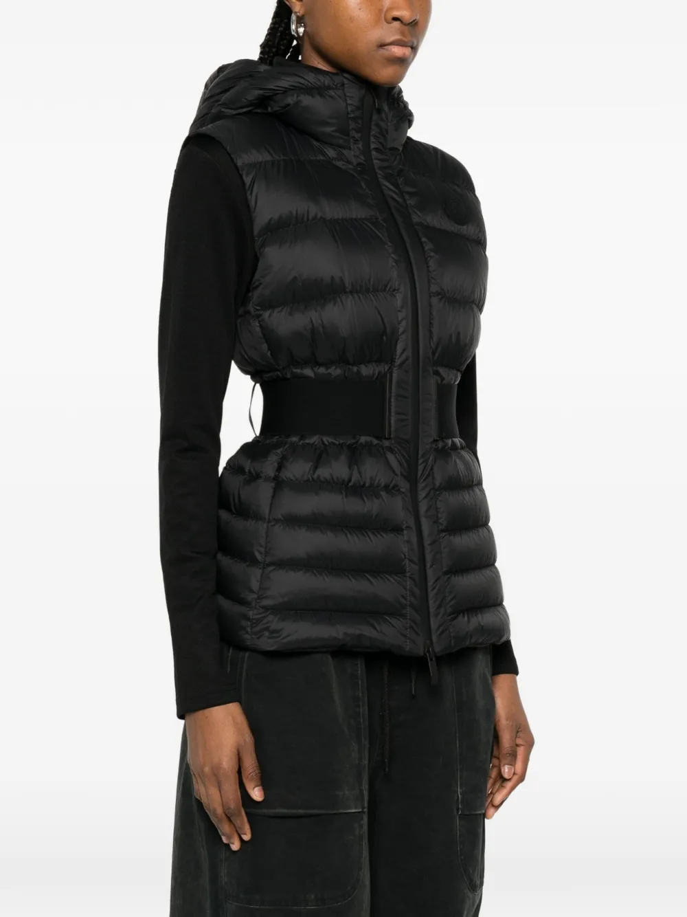  Moncler Hooded Panelled Jacket - Black 