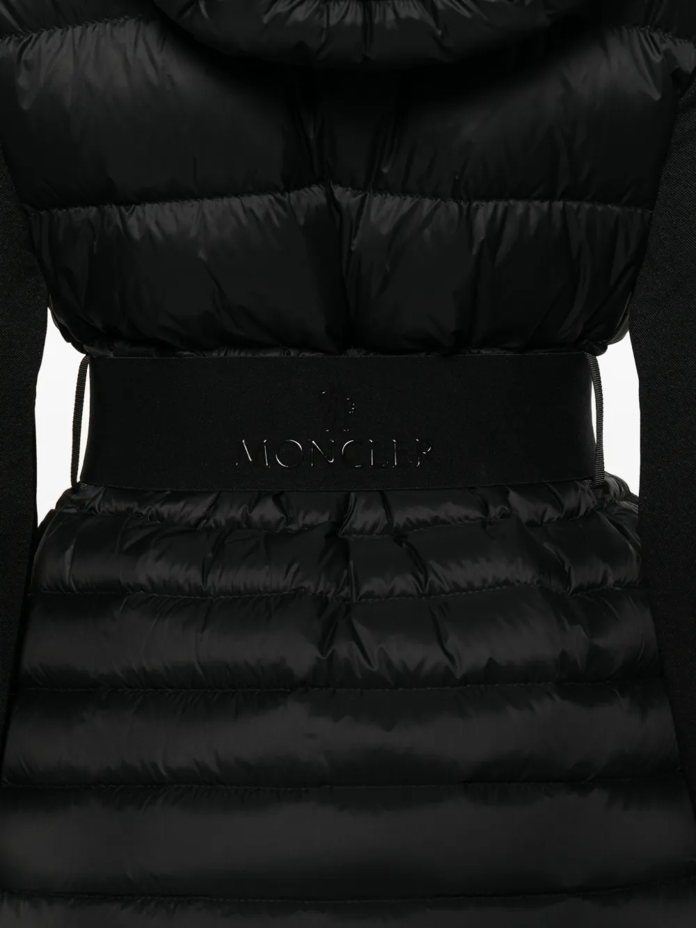 Moncler Jack met capuchon en vlakken Zwart