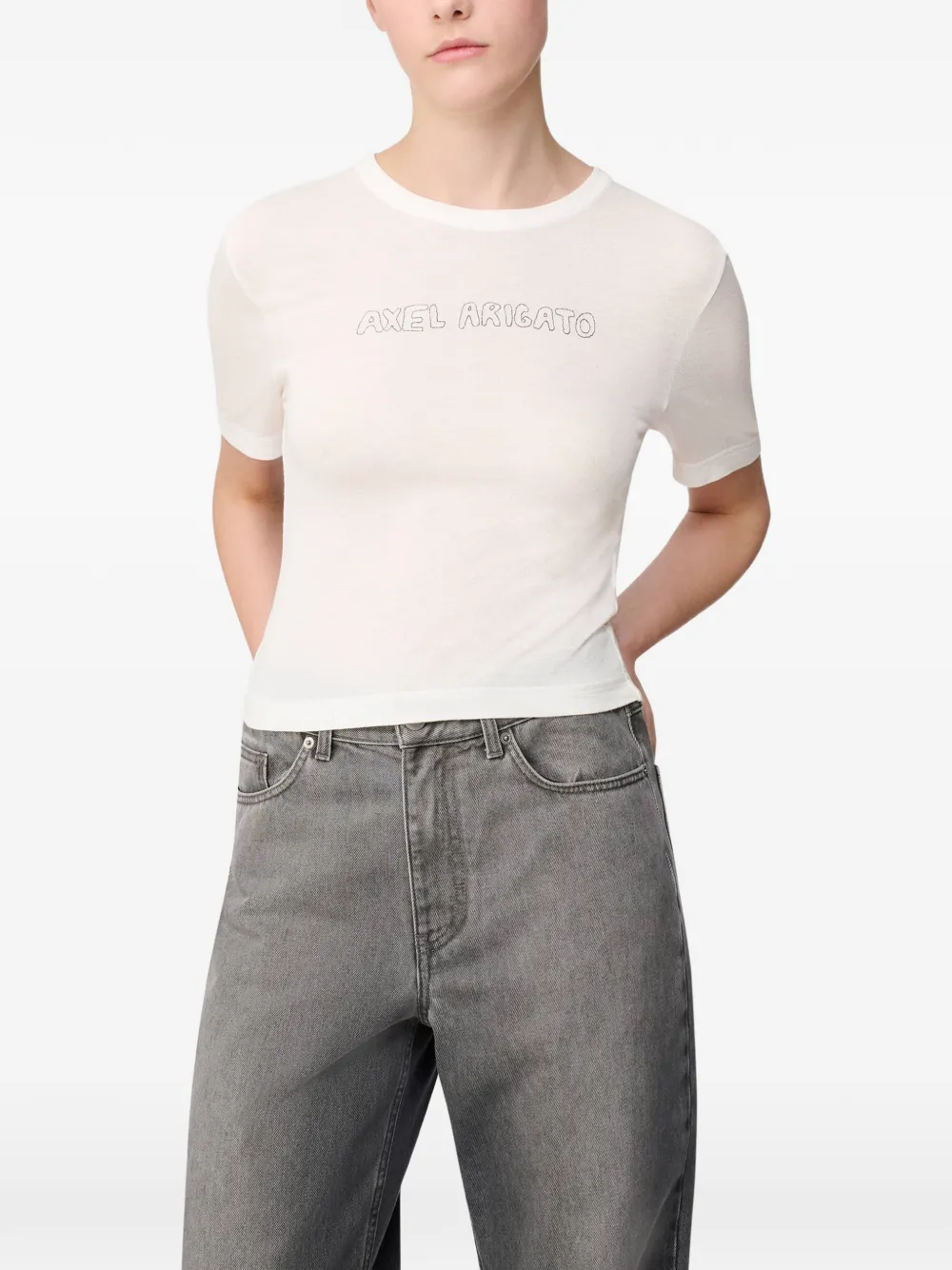 Axel Arigato Top met logodetail Wit