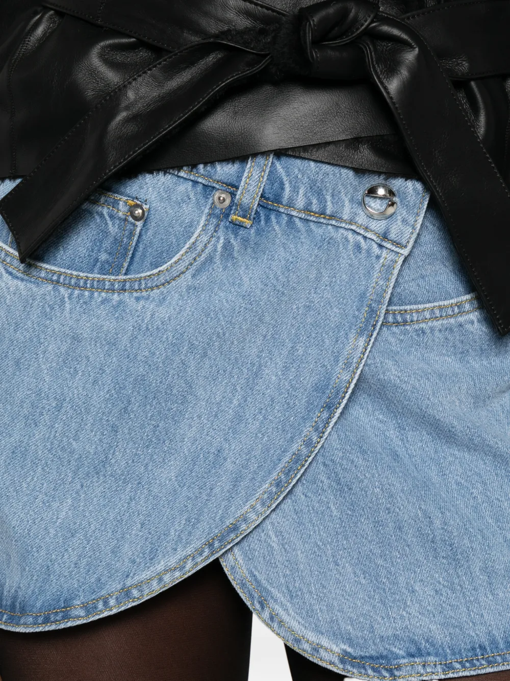 Coperni Asymmetrische spijkerrok Blauw