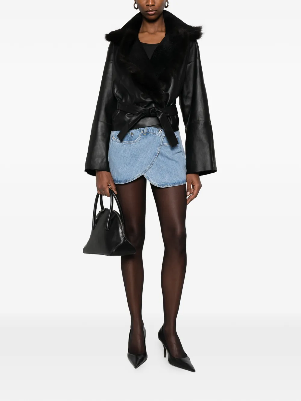  Coperni Asymmetric Denim Skirt - Blue 