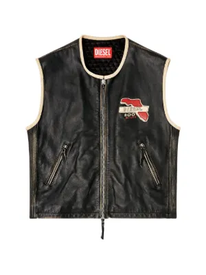 Diesel ロゴエンボス レザージャケット | ブラック | FARFETCH JP