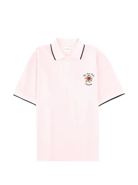 Drôle De Monsieur playera tipo polo con bordado floral