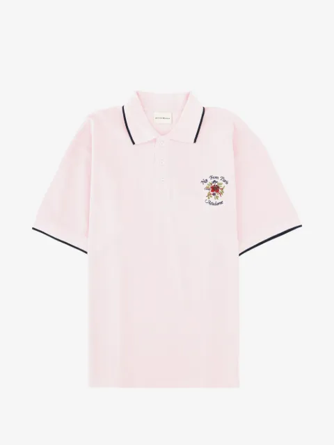 Drôle De Monsieur floral-embroidered polo shirt