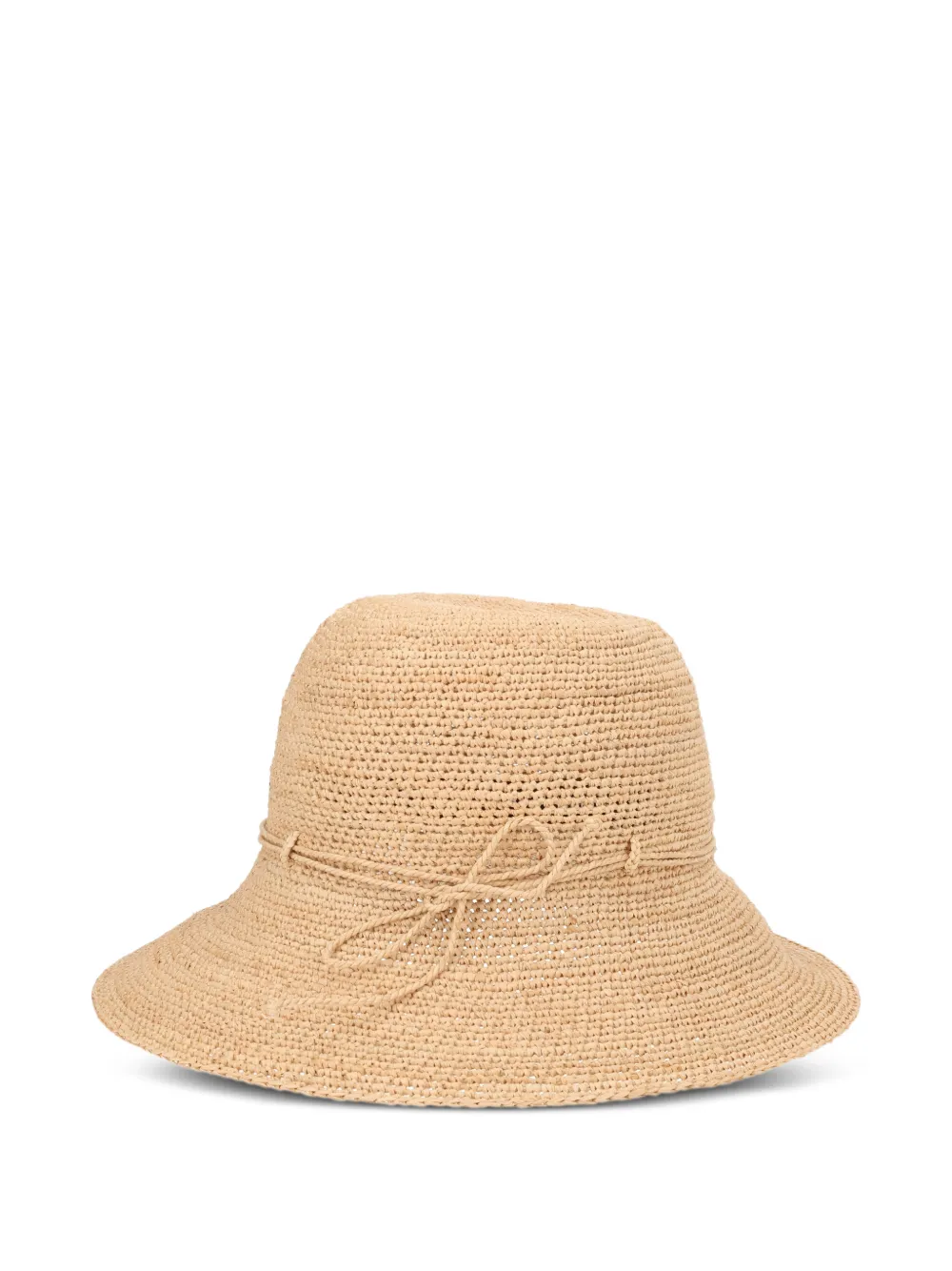 Helen Kaminski raffia bow-detail hat - Toni neutri