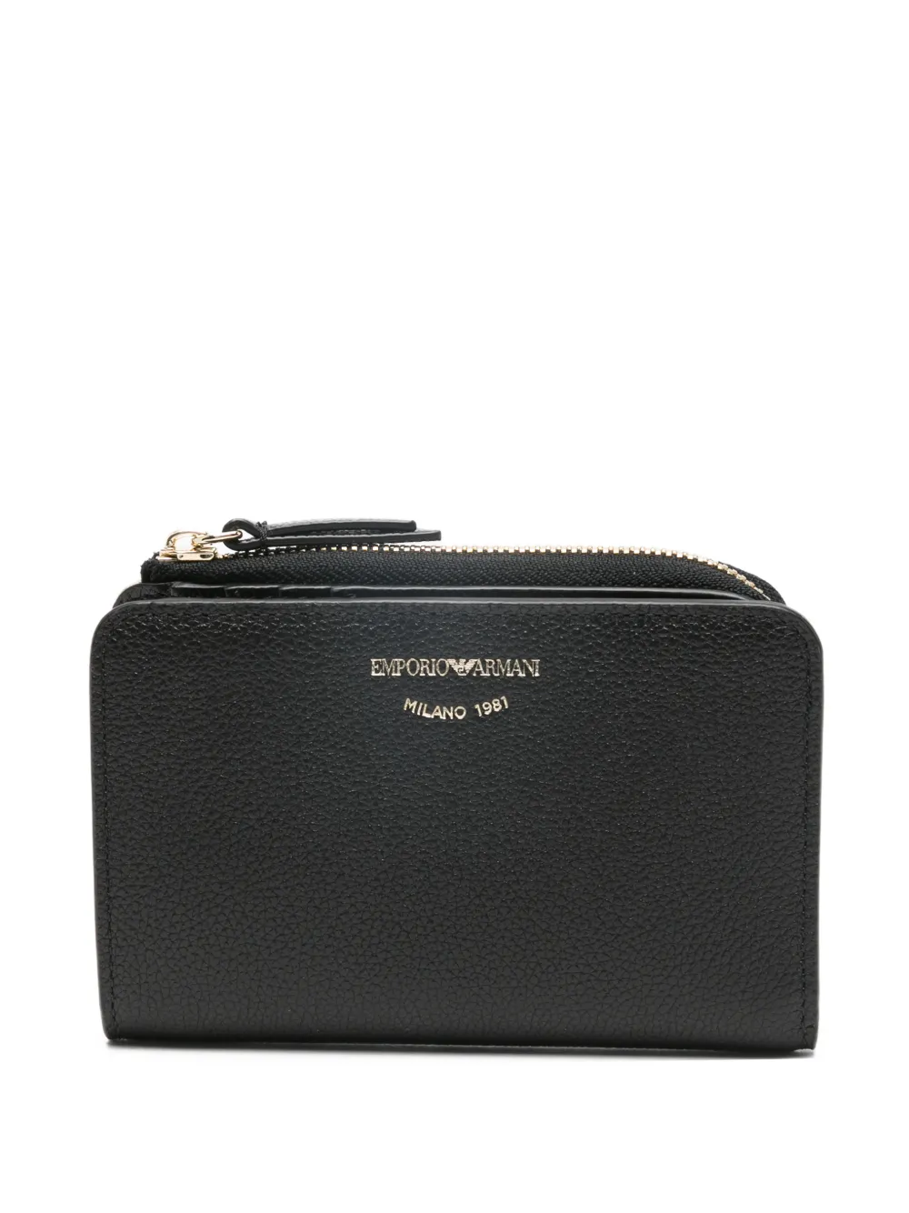 Emporio Armani zip leather wallet - Nero