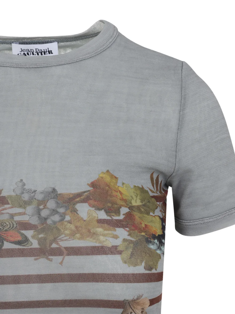 Jean Paul Gaultier T-shirt met bloemenprint Grijs