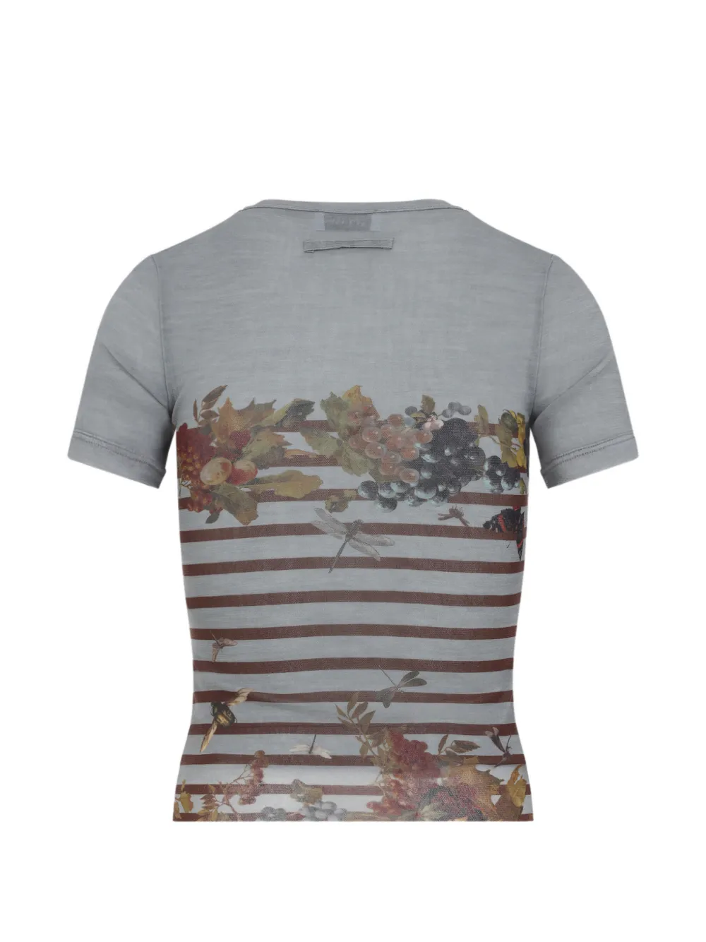 Jean Paul Gaultier T-shirt met bloemenprint Grijs