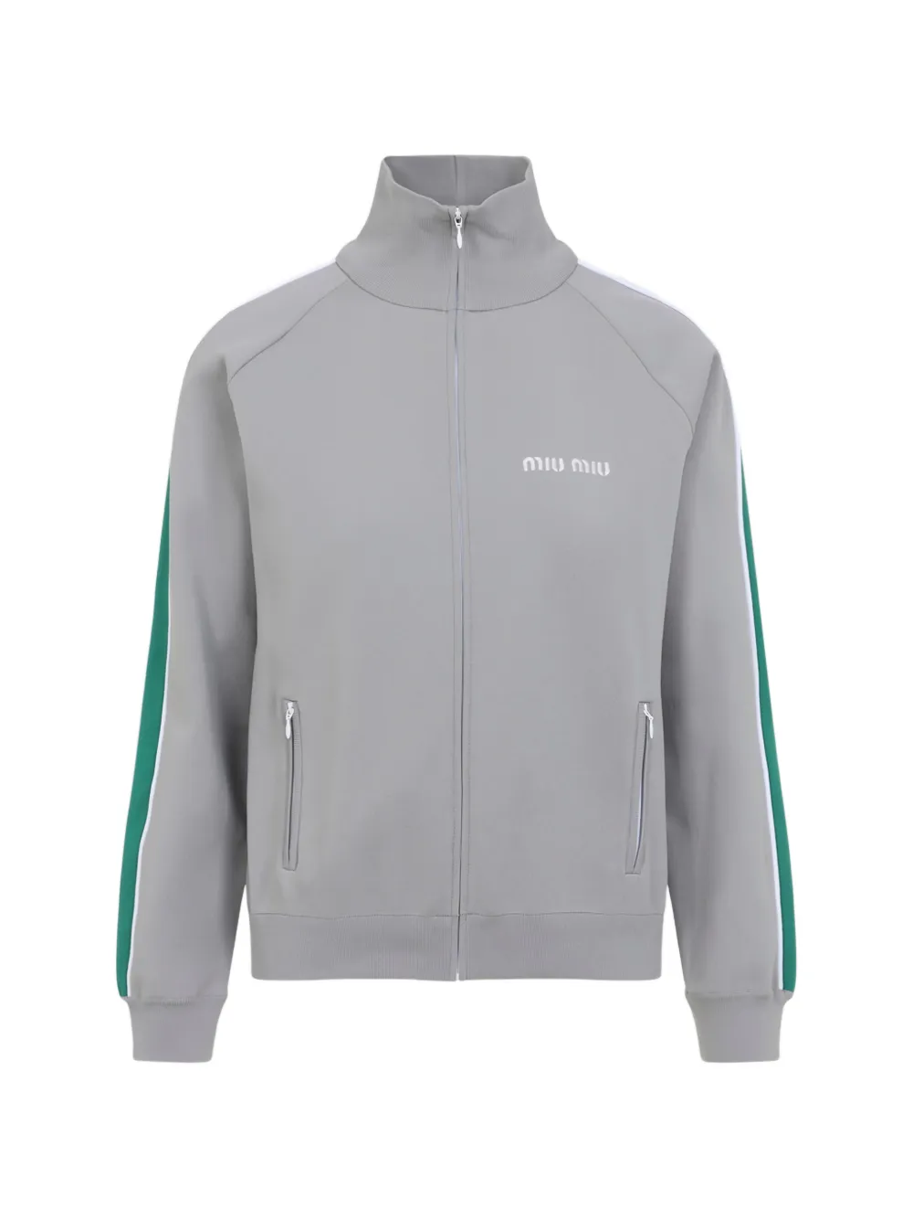 Miu Miu zip-up sweatshirt - Grigio