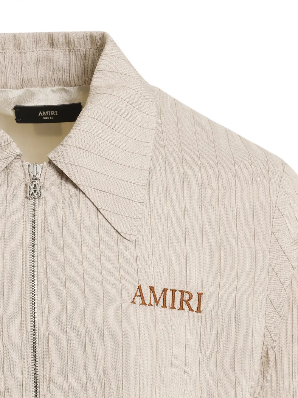 AMIRI ストライプ ジップアップ ジャケット | ニュートラル | FARFETCH JP