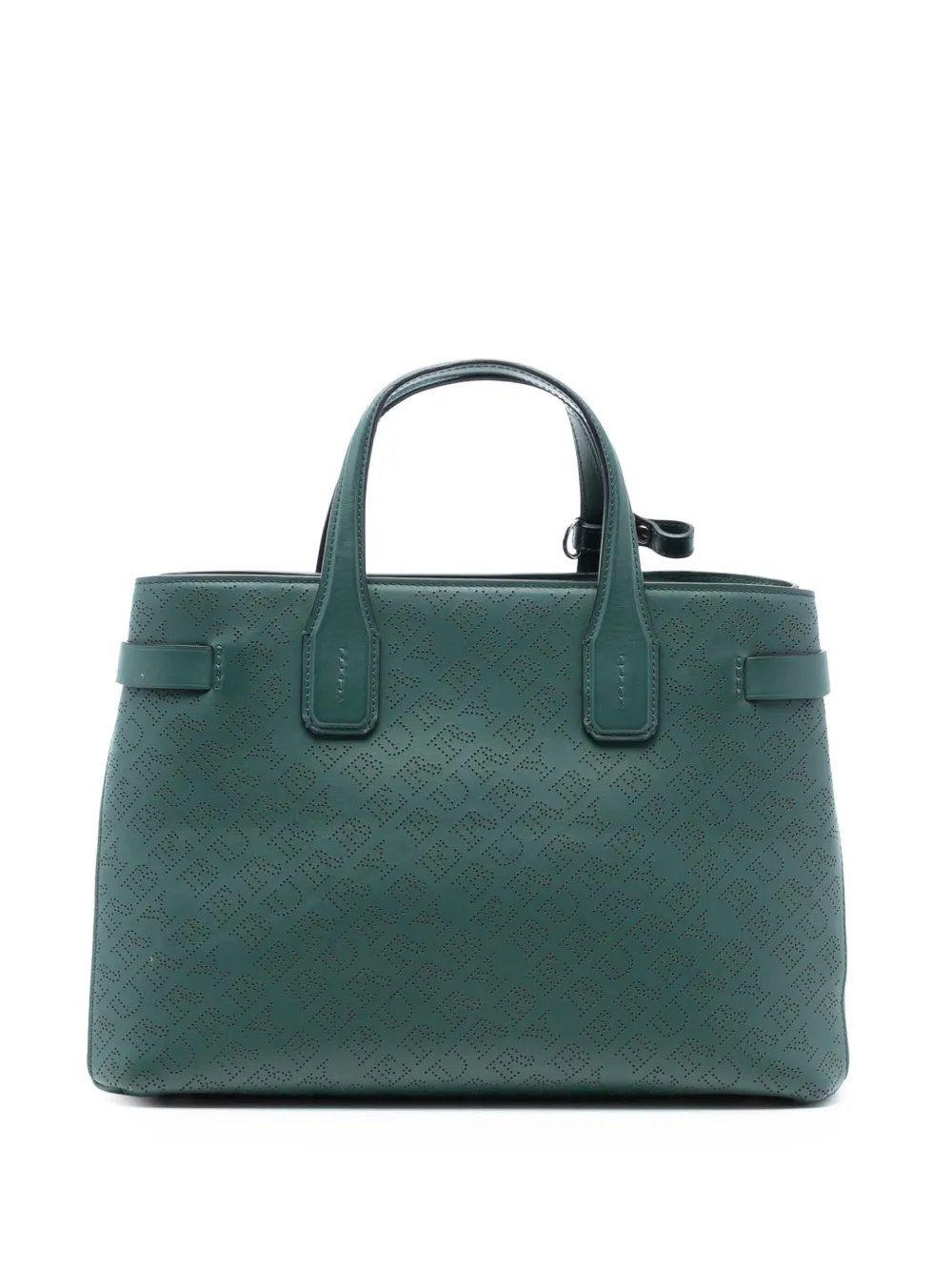 Burberry Pre-Owned Borsa a tracolla Banner media in pelle traforata 2000-2017 - Verde