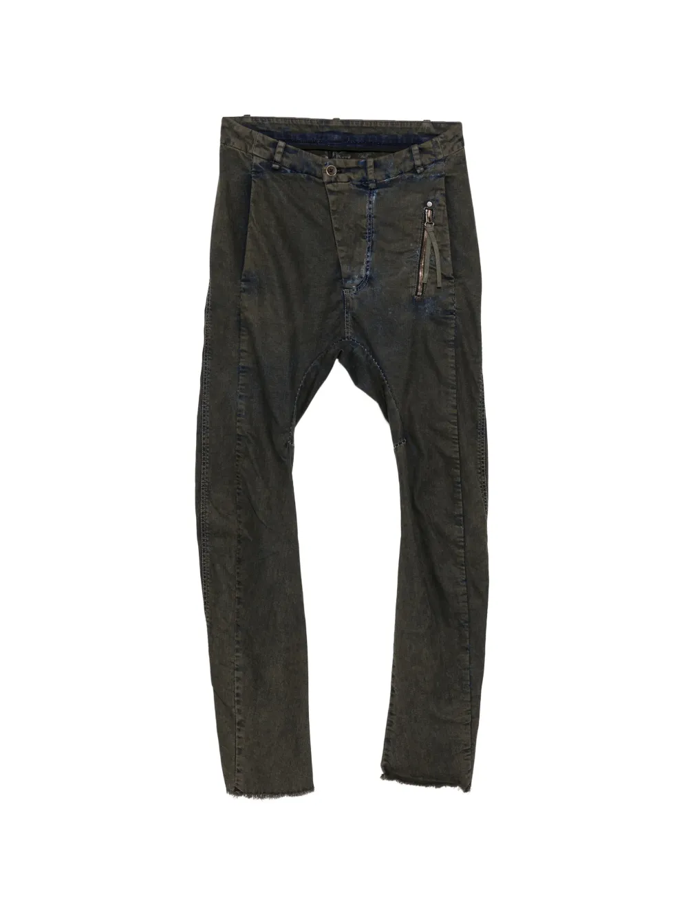 Masnada Jeans con zip - Marrone