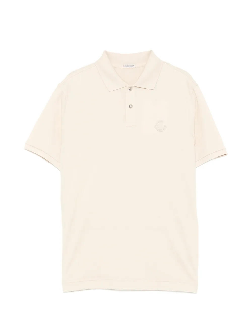 Moncler Logo Patch Polo Shiry In White