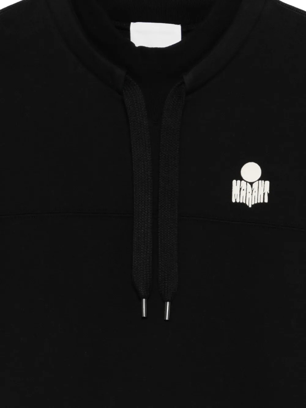  Marant Merone Drawstring Logo Sweatshirt - Black 
