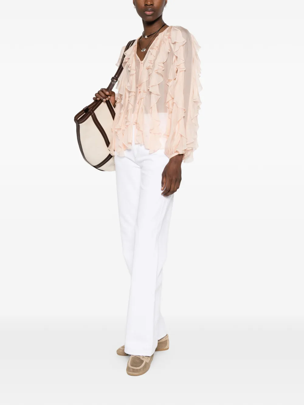 Canela Ruffled Blouse