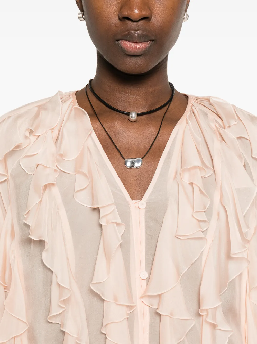 Canela Ruffled Blouse