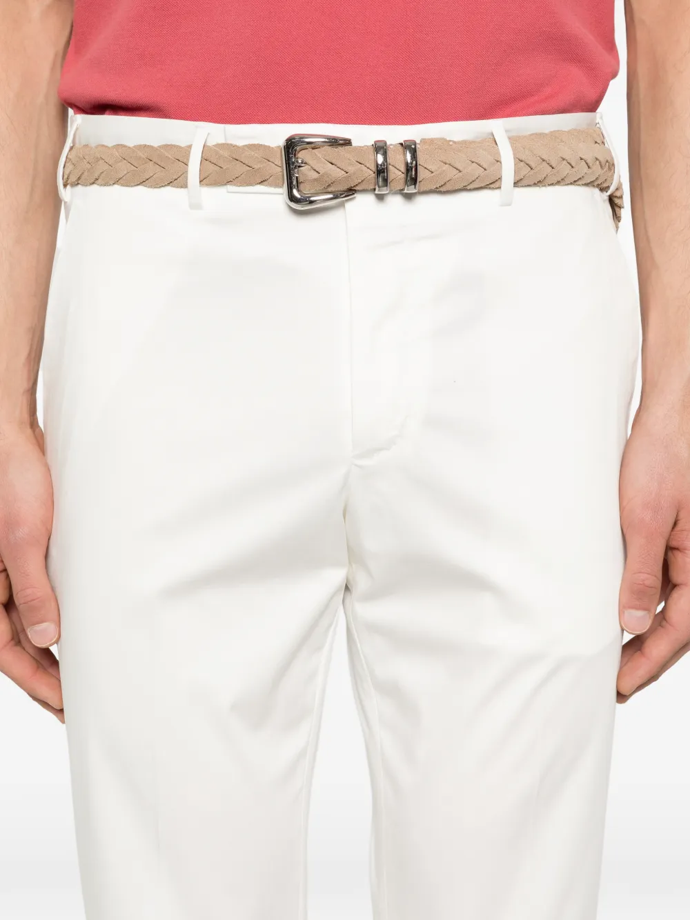 PT Torino Broek met rits Wit