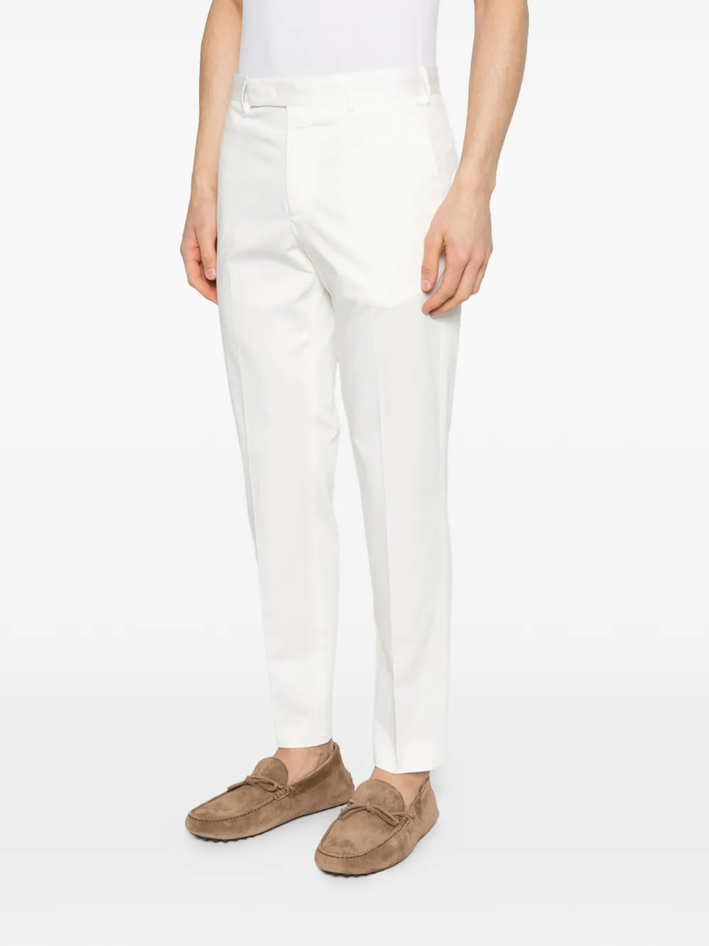 PT Torino Broek met rits Wit