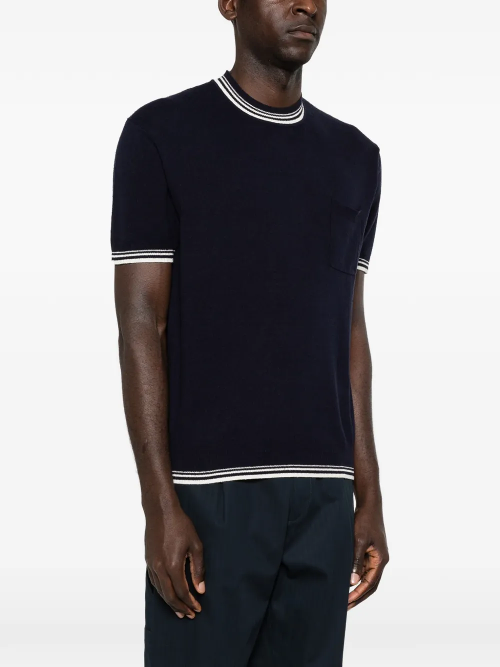 Paolo Pecora T-shirt met borstzak Blauw