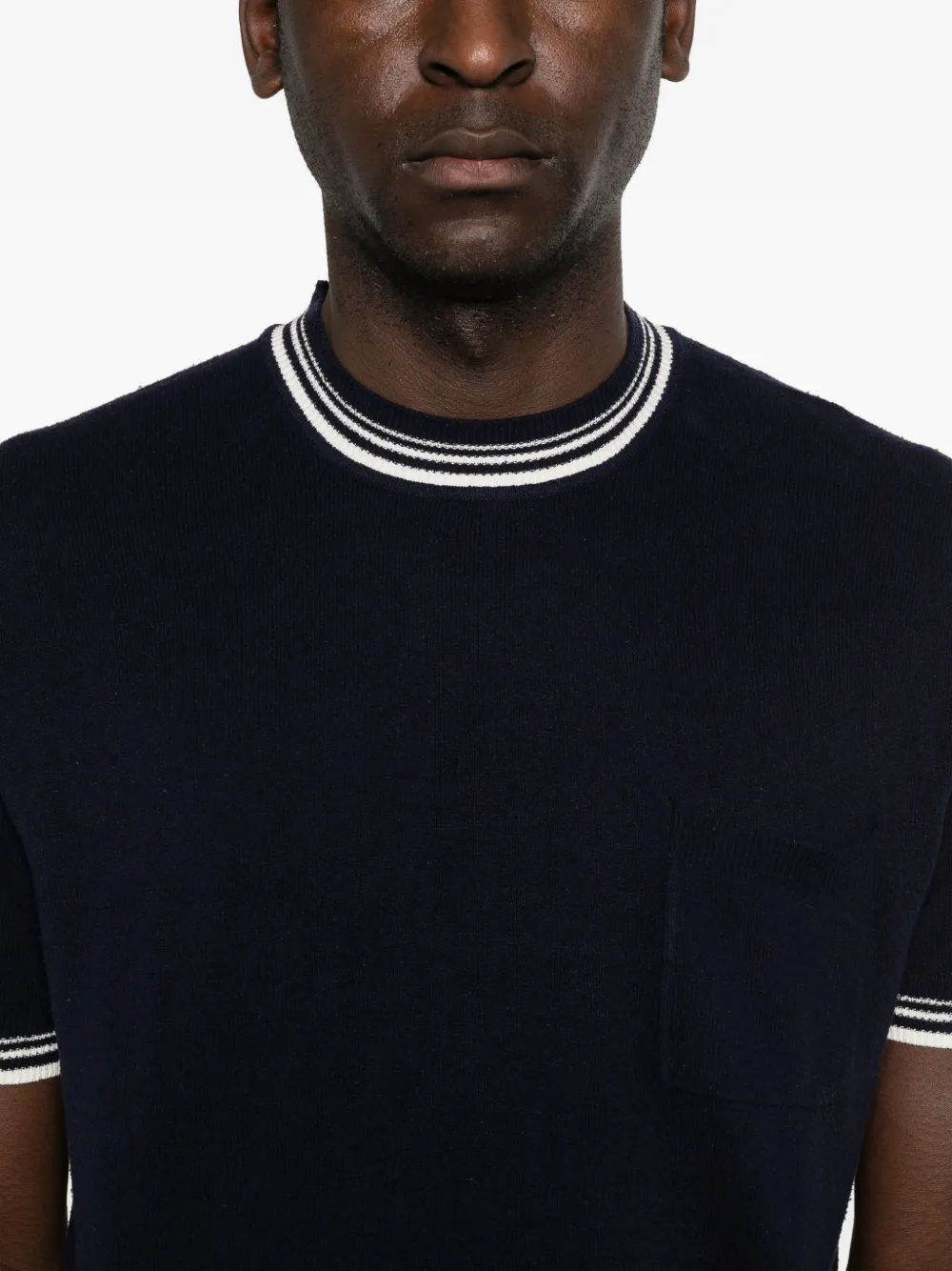 Paolo Pecora T-shirt met borstzak Blauw