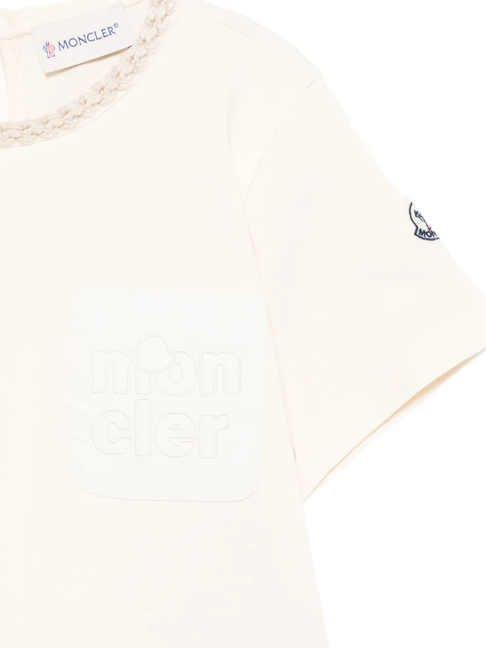  Moncler Enfant Logo-appliqué T-shirt - Neutrals 