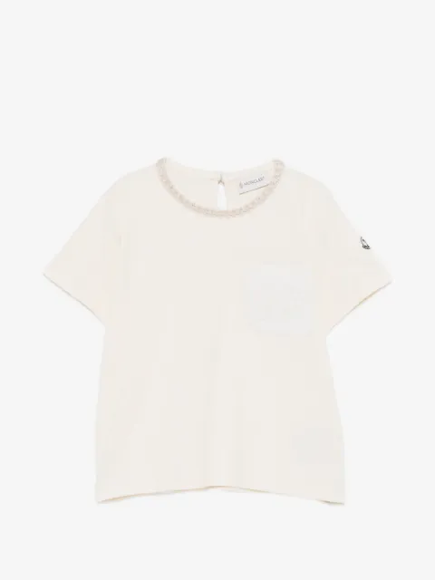 Moncler Enfant playera con aplique del logo