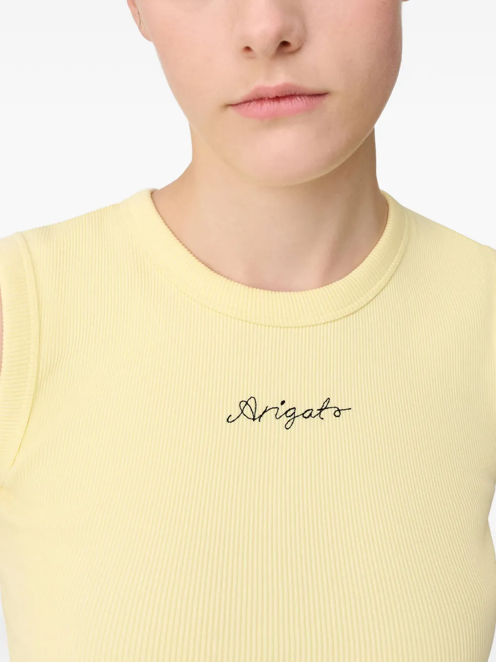Axel Arigato Tanktop met diepe ronde hals Geel