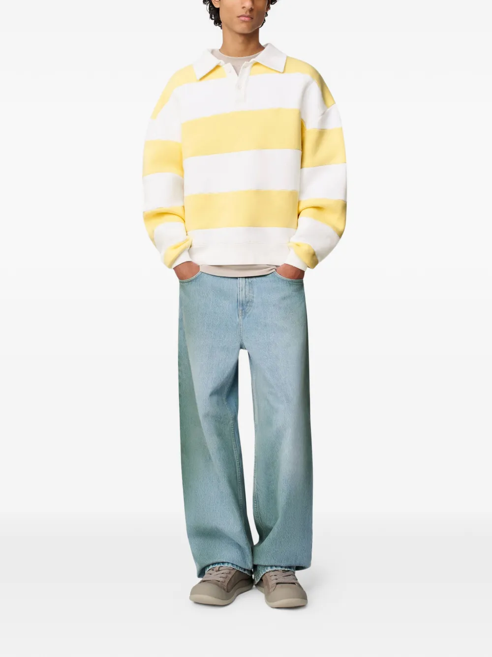  Axel Arigato Striped Sweater - Yellow 