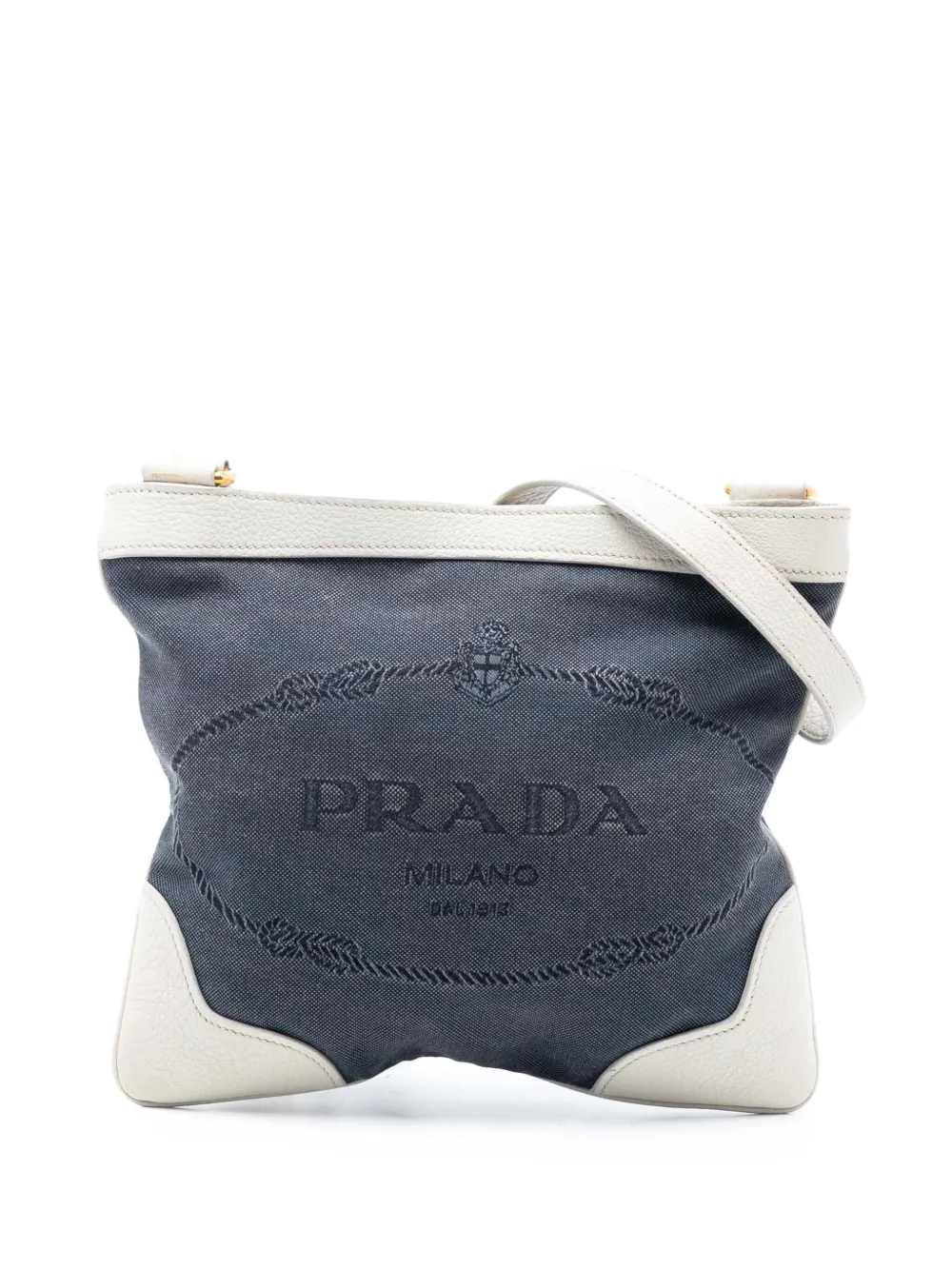 Prada Pre-Owned 2000-2012 Canvas Canapa Logo crossbody bag - Blu
