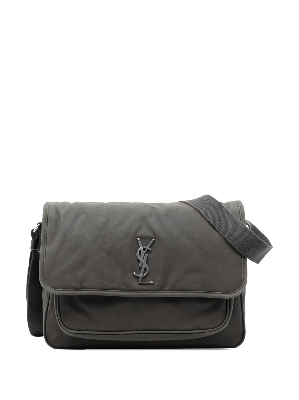 Saint Laurent Pre-Owned Borsa a tracolla Niki in tela 2018-2025 - Grigio