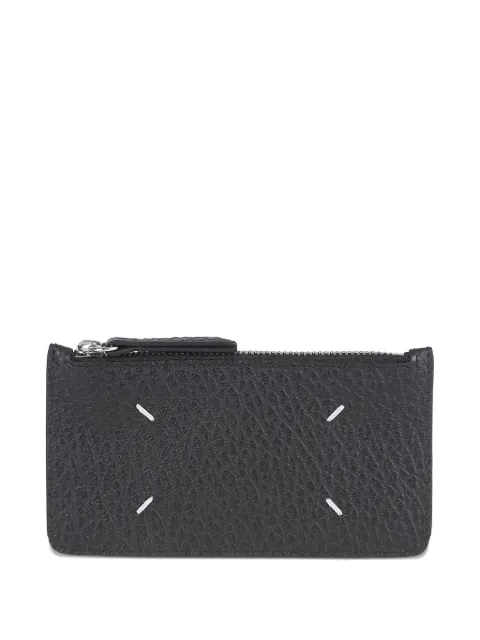 Maison Margiela pebbled leather four stitches wallet