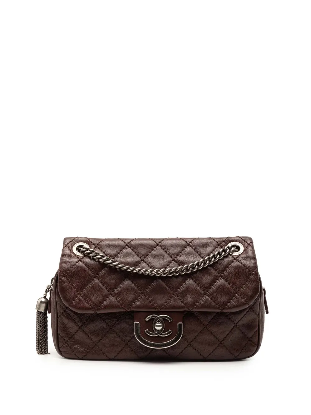 CHANEL Pre-Owned 2013-2014 Paris Edinburgh Medium Calfskin Coco Sporran Flap crossbody bag - Rosso