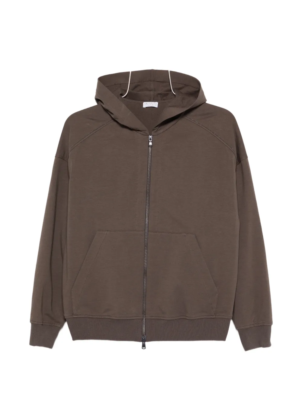 Brunello Cucinelli zip-up hoodie - Marrone