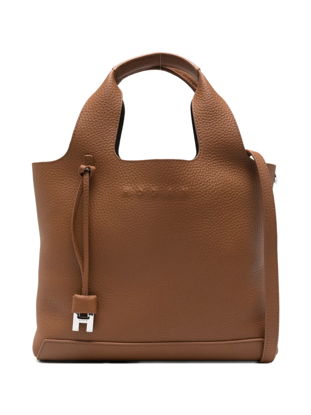 Hogan logo-plaque tote bag - Marrone