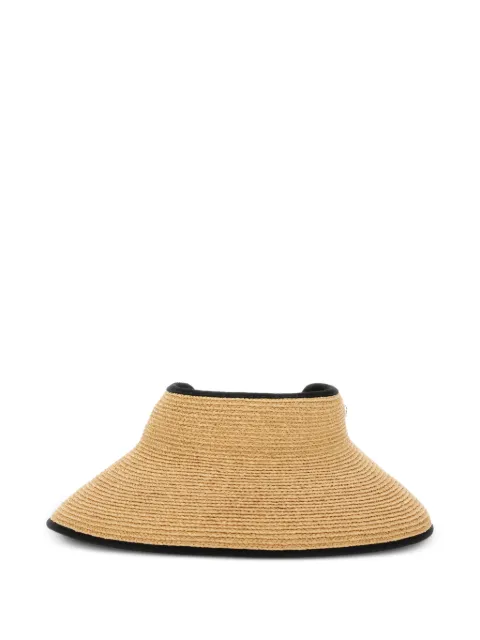 Helen Kaminski raffia trim-detail hat
