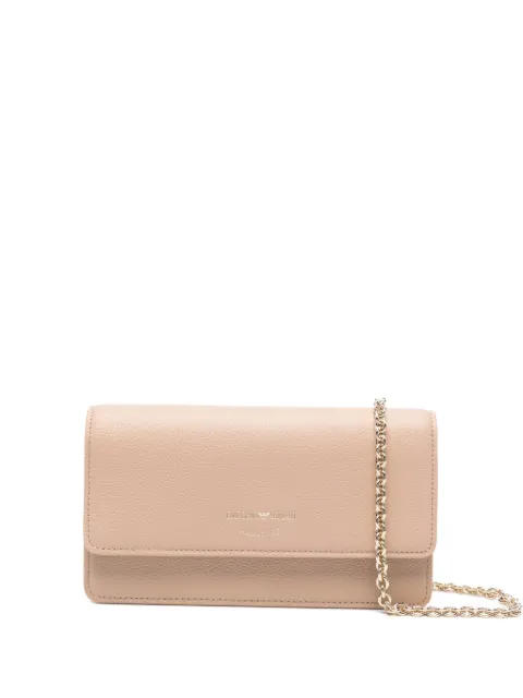 Emporio Armani chain leather clutch bag