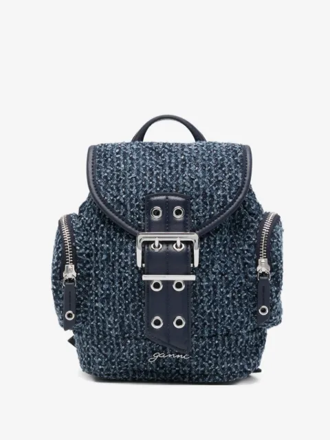 GANNI buckle zip backpack