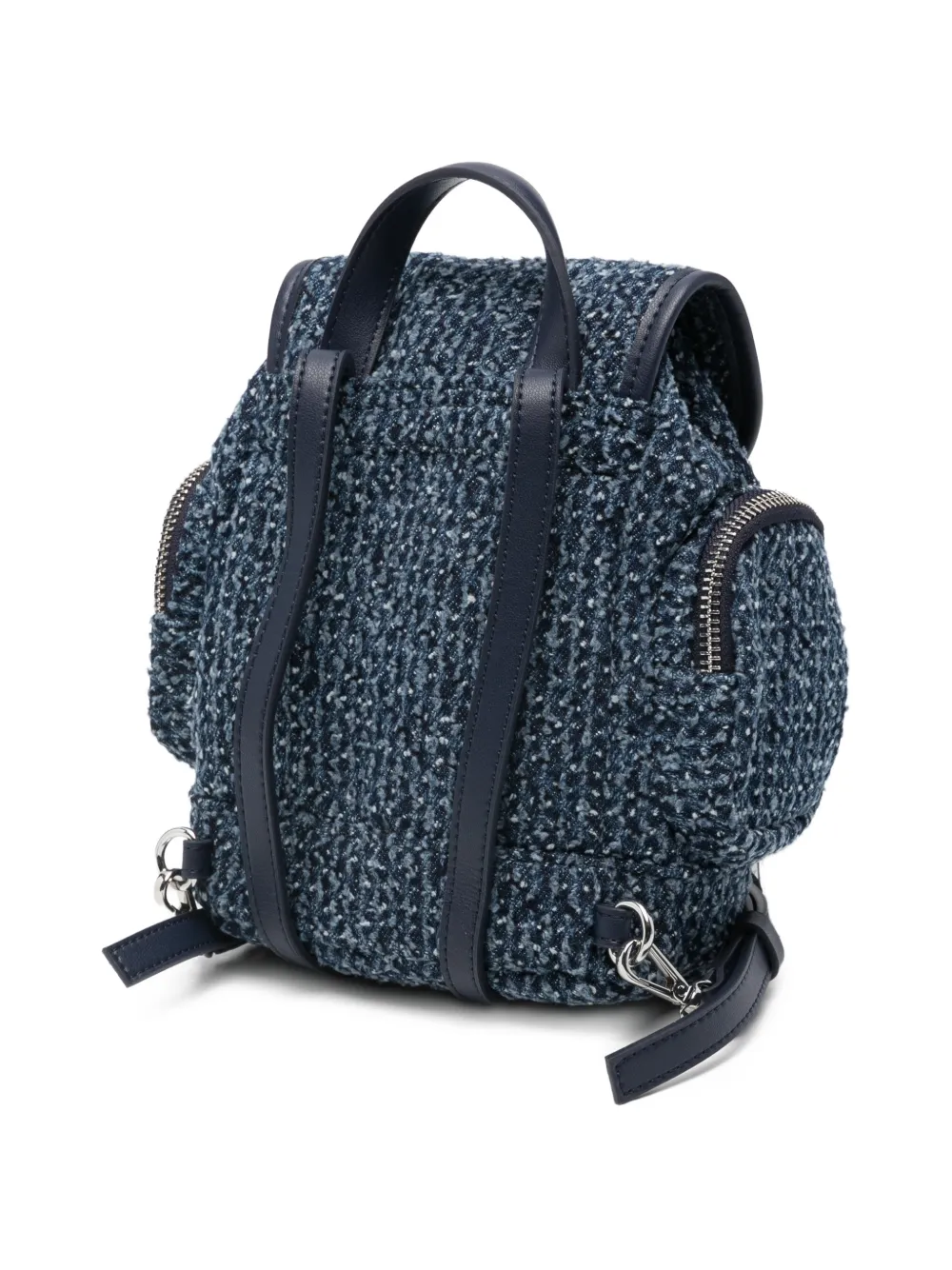  Ganni Buckle Zip Backpack - Blue 